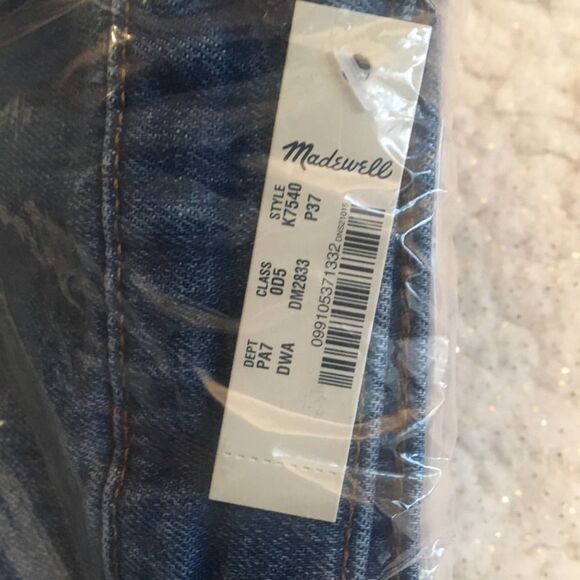 Madewell The Petite Boyfriend High-Rise Slim Boyjean Jeans 37P NWT Relaxed - Picture 5 of 8